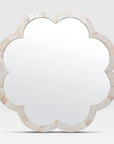 Made Goods Fiona Graphic Flower Mirror in Shell
