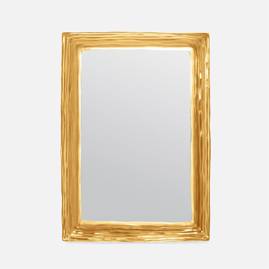 Made Goods Hetty Rectangular Mirror in Chamomile Translucent Resin