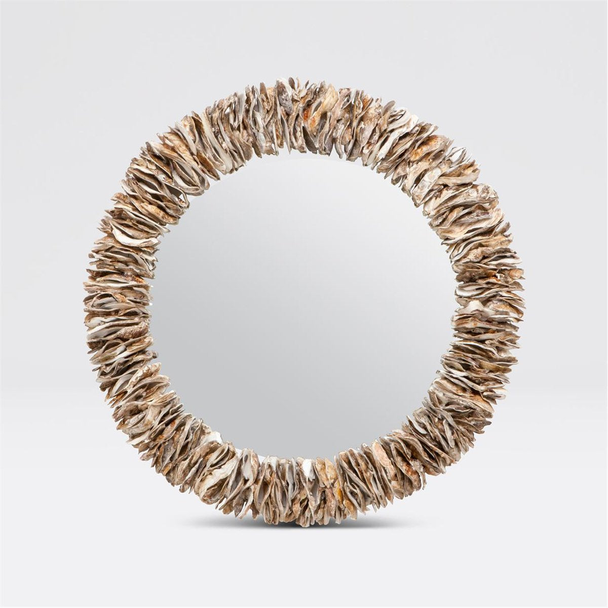 Made Goods Mina Stacked Oyster Round Mirror