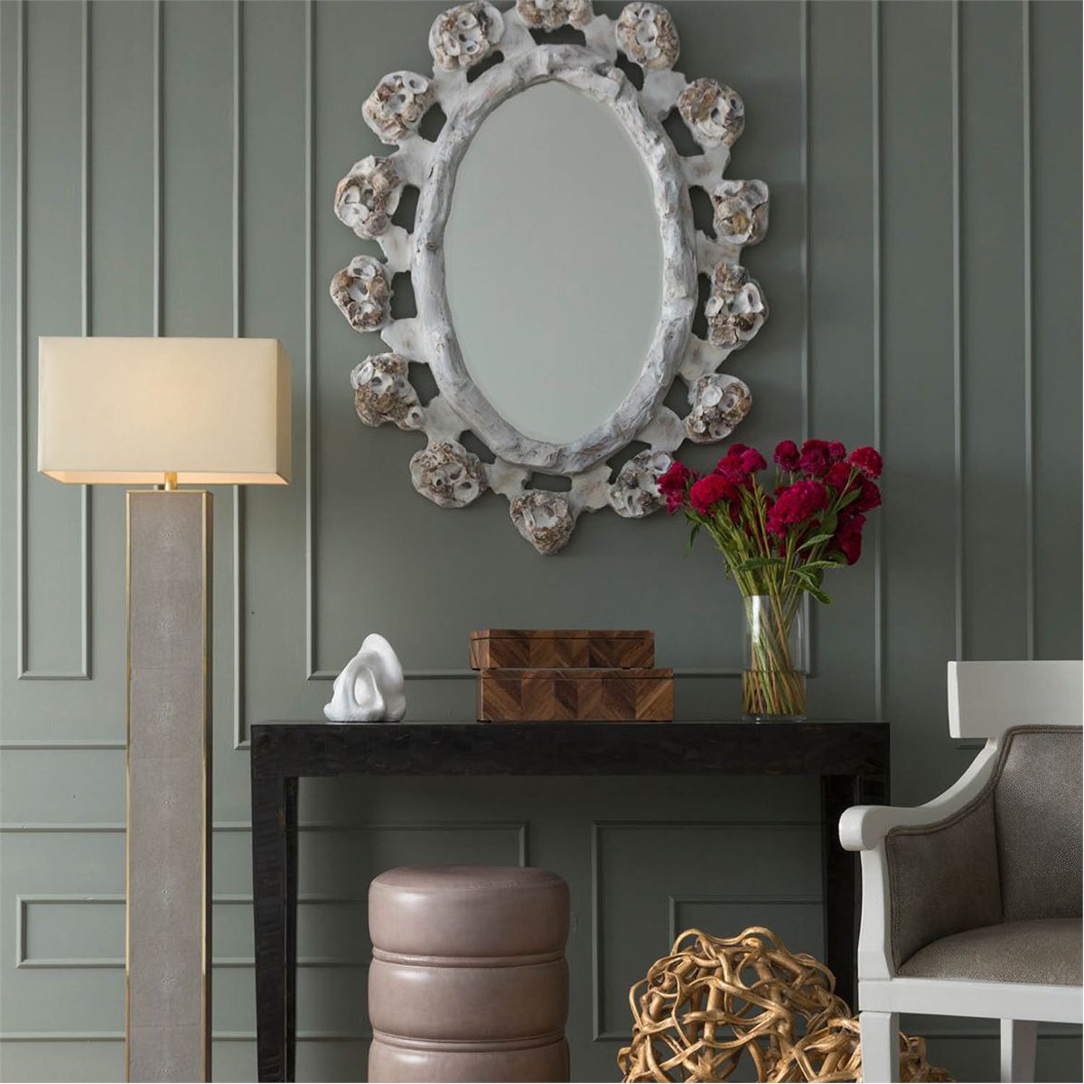 Made Goods Talullah Wood and Oyster Mirror