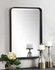 Uttermost Croften Black Vanity Mirror