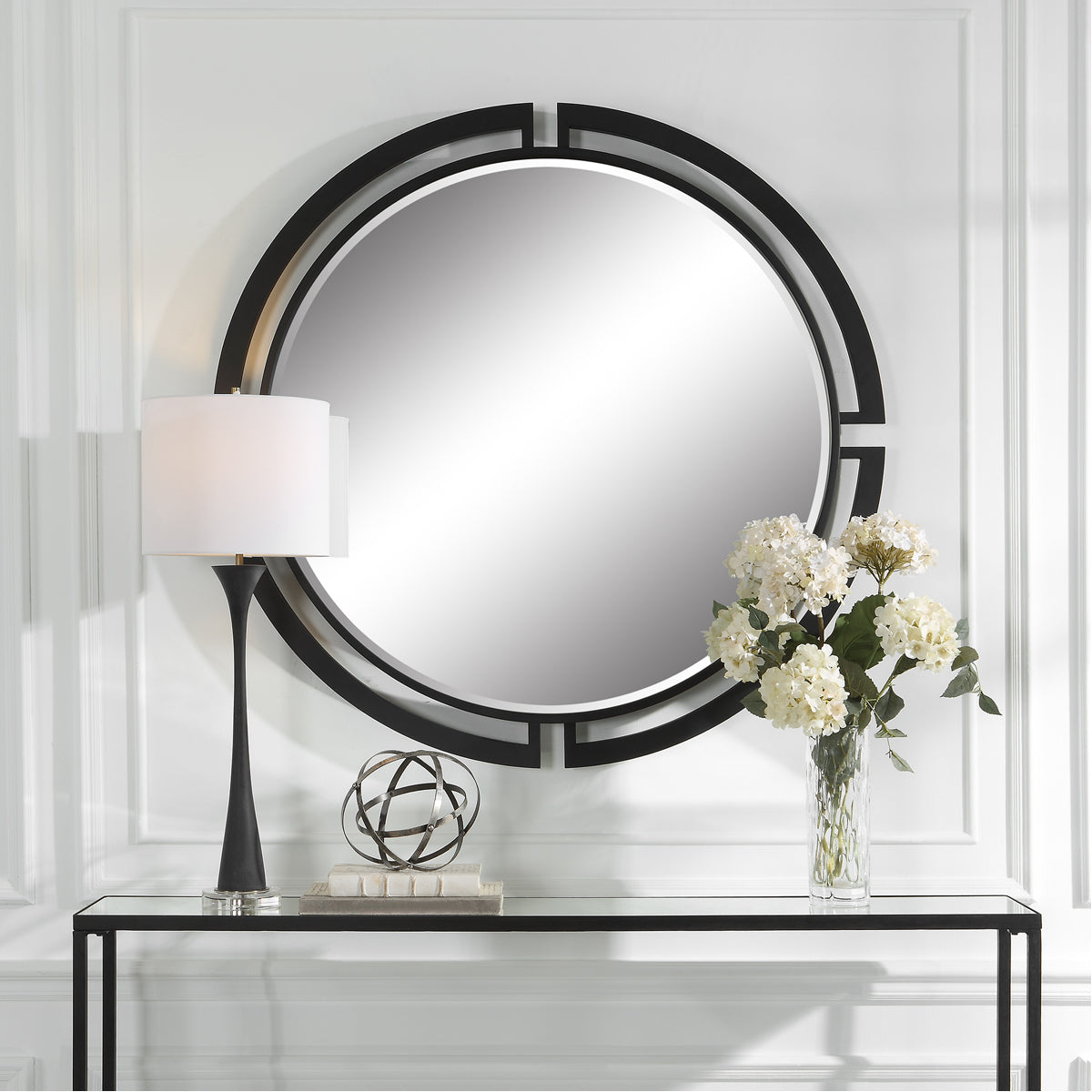 Uttermost Quadrant Modern Round Mirror