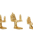 Villa & House Mano 3-Piece Set Statues, Gold