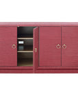 Villa & House Meredith 4-Door Cabinet, Red