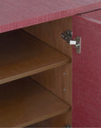 Villa & House Meredith 4-Door Cabinet, Red