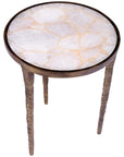 Villa & House Nora Side Table, Antique Brass