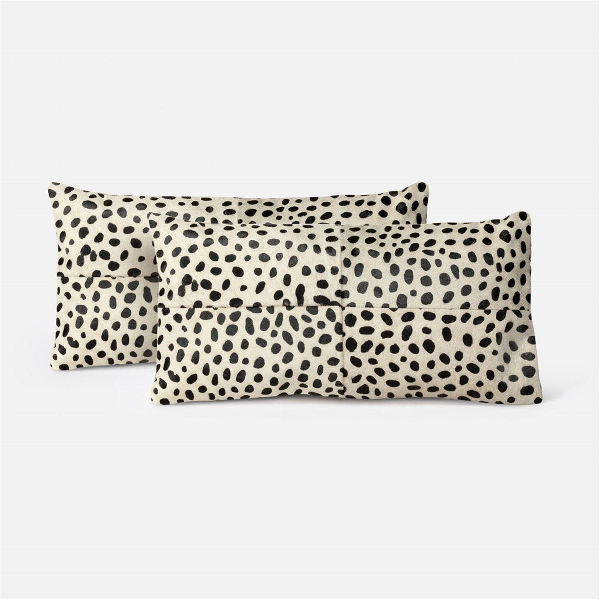 Made Goods Abram Dalmatian Print Hair-On-Hide Pillows, Set of 2