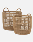 Made Goods Alcoy XL Twisted Faux Wicker Outdoor Basket, 2-Piece Set