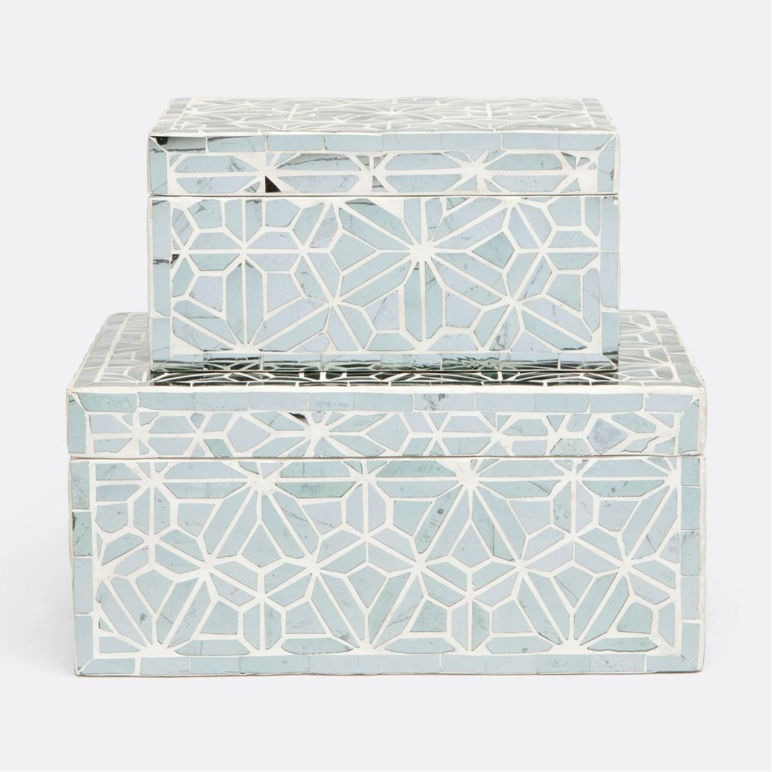 Made Goods Atalia Geometrical Tikra Box, 2-Piece Set