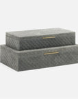 Made Goods Bower Quilted Suede Box, 2-Piece Set