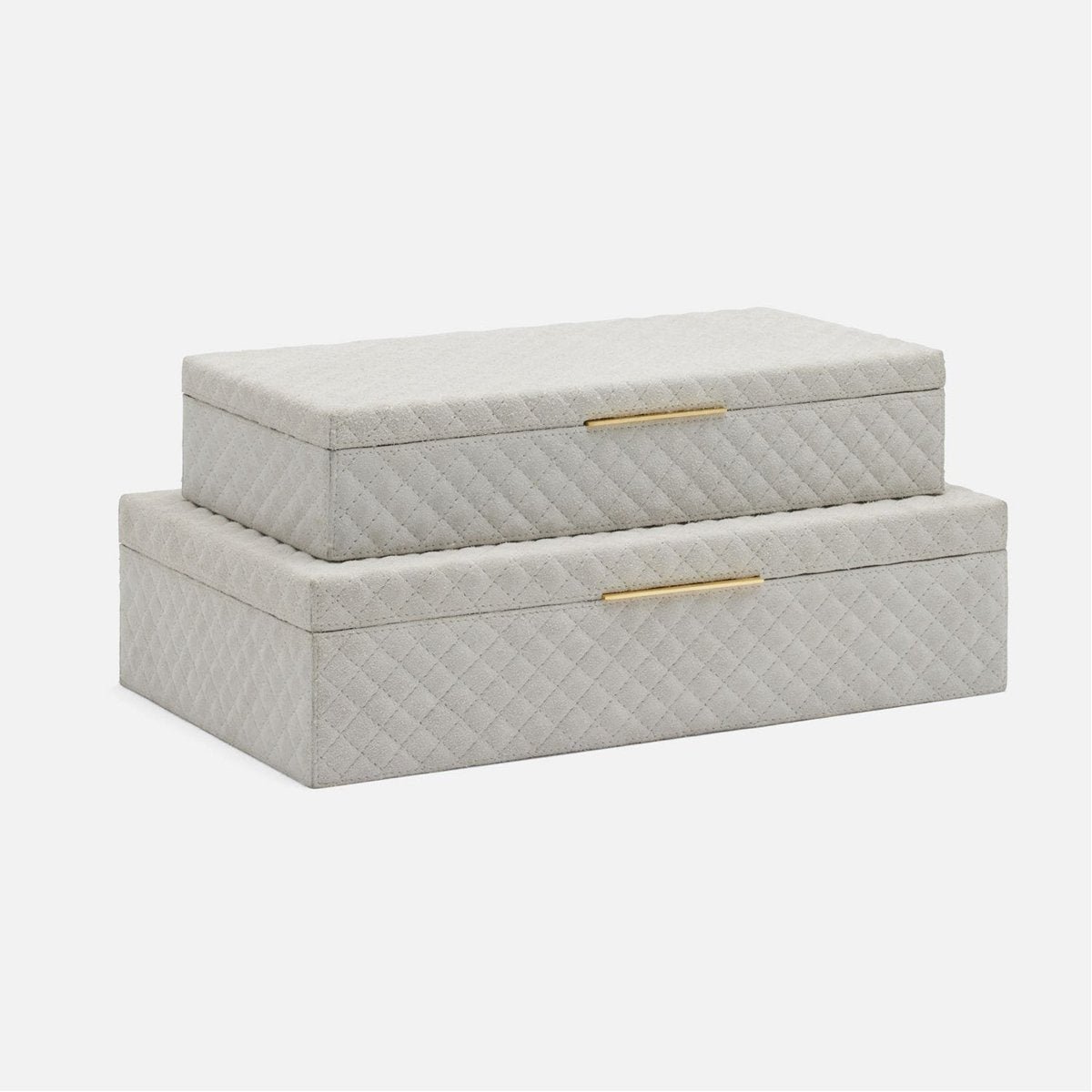 Made Goods Bower Quilted Suede Box, 2-Piece Set