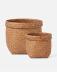 Made Goods Caelan Fat-Weave Rattan Baskets, 2-Piece Set