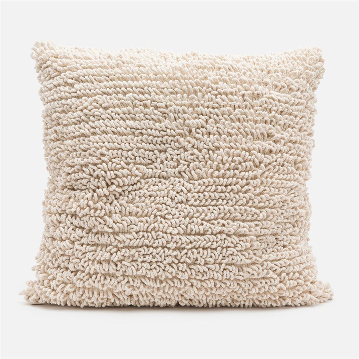 Made Goods Carly Natural Looped Square Cotton Pillow
