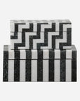 Made Goods Escher Patterned Marble Box, 2-Piece Set