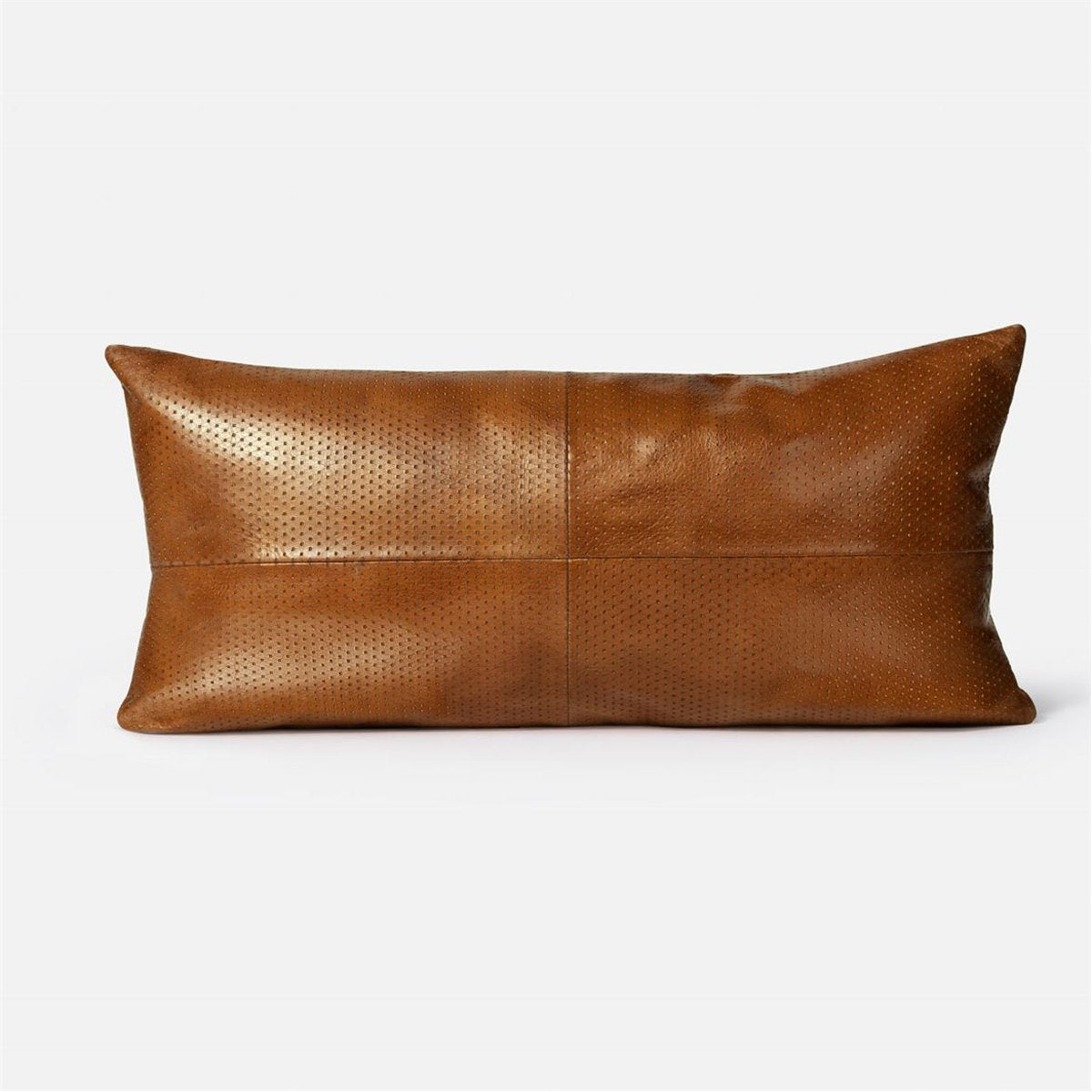 Made Goods Kody Perforated Full-Grain Leather Pillows, Set of 2