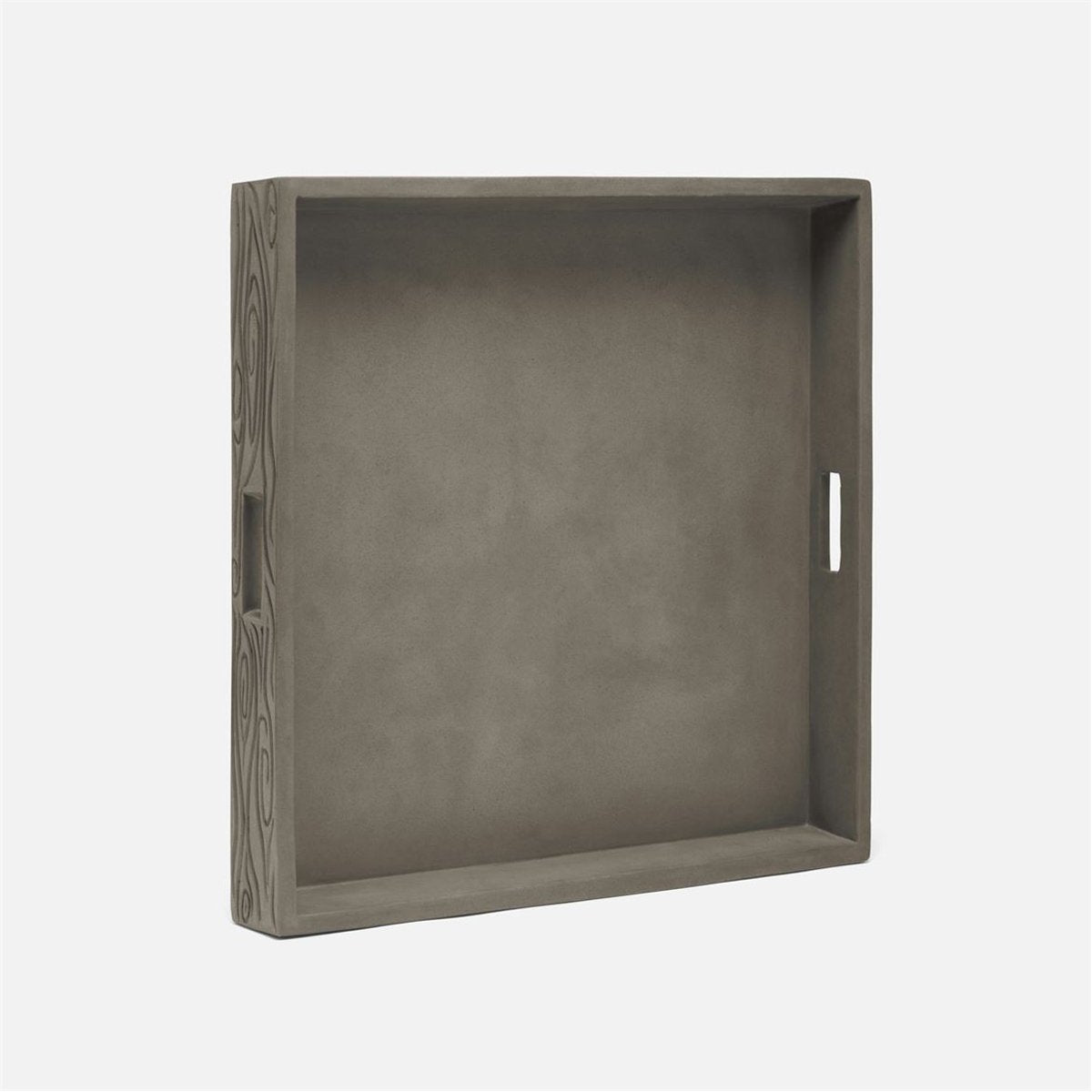 Made Goods Liam Outdoor Square Tray in Gray Reinforced Concrete