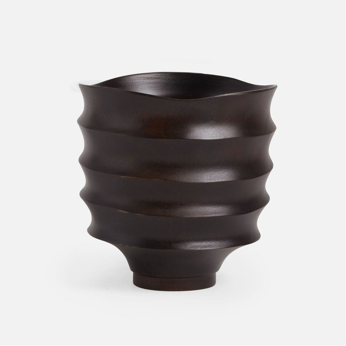 Made Goods Rhydian Abstract Mango Wood Vase, Set of 2