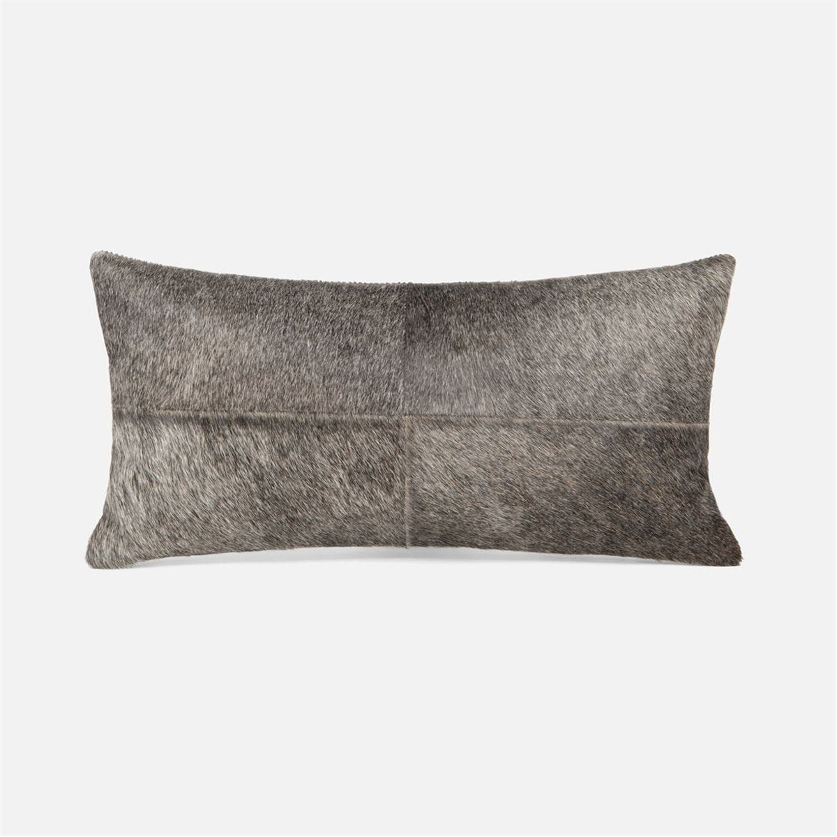Made Goods Roger Patched Gray Cowhide Pillows, Set of 2