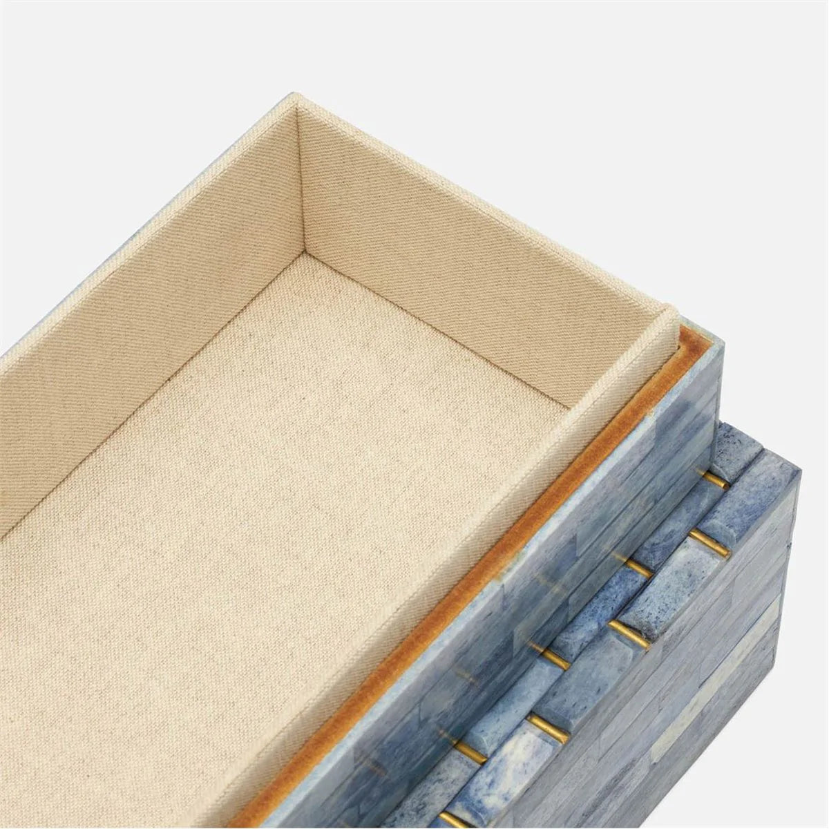Made Goods Tage Textured Box with Brass Outline, 2-Piece Set