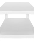Worlds Away Coffee Table in Matte White Lacquer