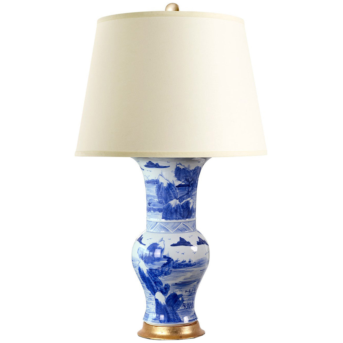 Villa &amp; House Pavillion Lamp in Blue and White