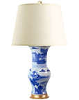 Villa & House Pavillion Lamp in Blue and White