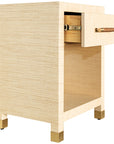 Worlds Away 1-Drawer Side Table with Rattan Wrapped Handle