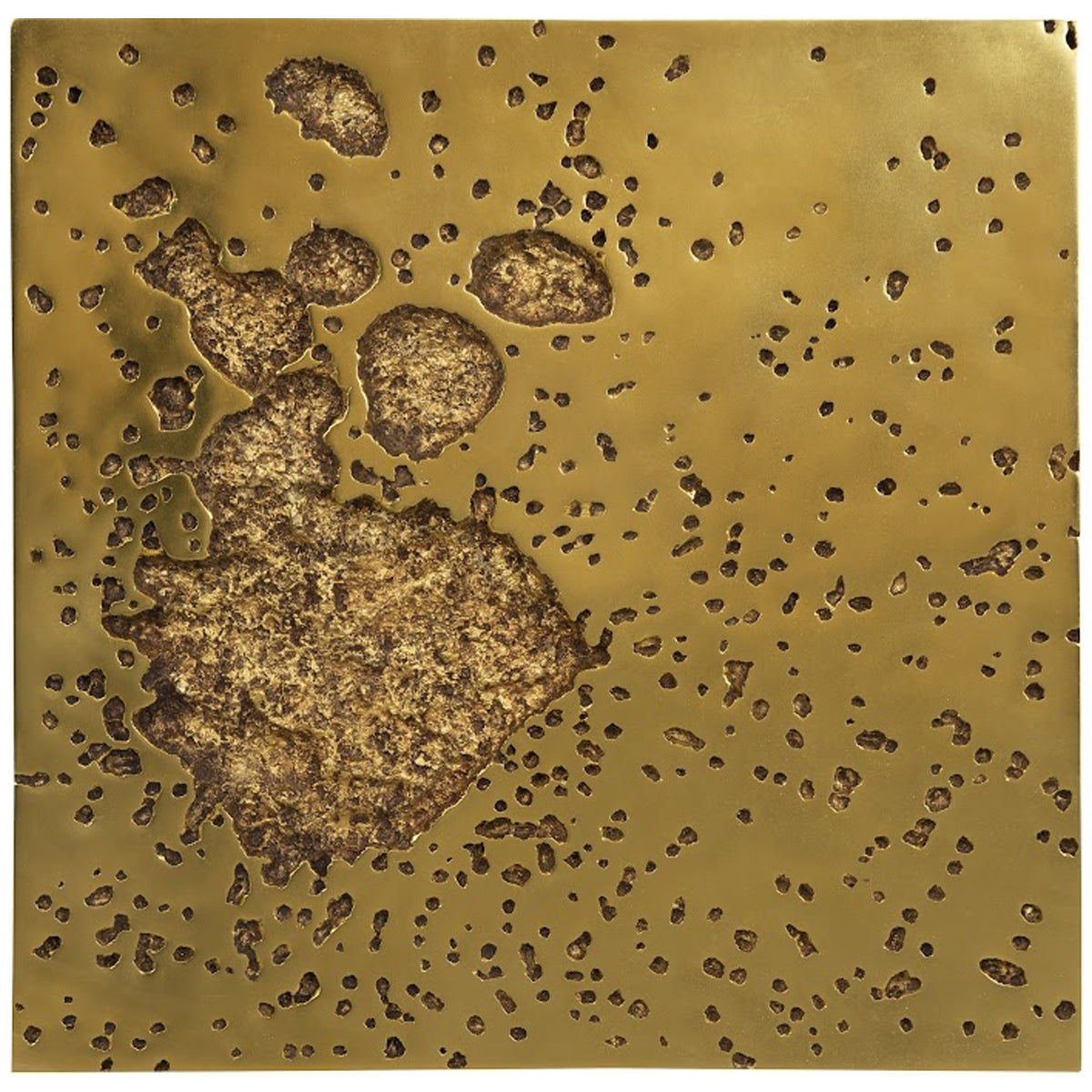 Phillips Collection Splotch Square Gold Wall Art