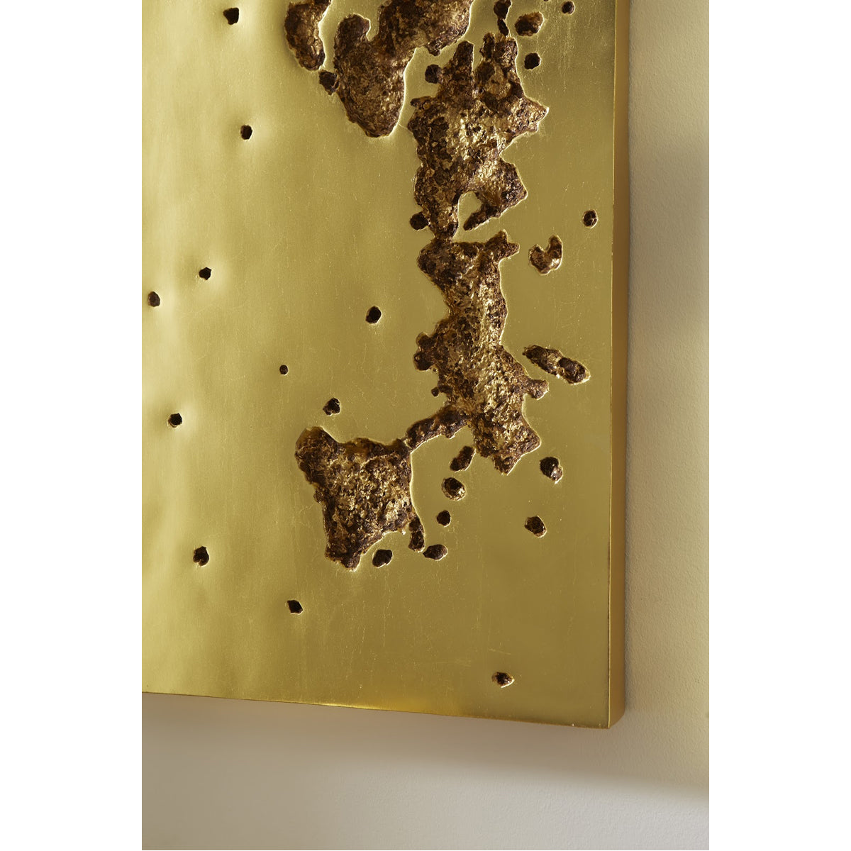 Phillips Collection Splotch Rectangle Gold Wall Art