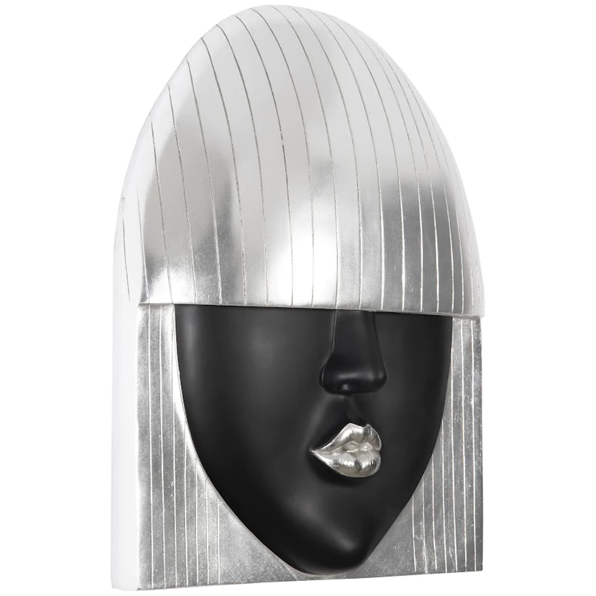 Phillips Collection Fashion Faces Kiss Black and Silver Wall Art