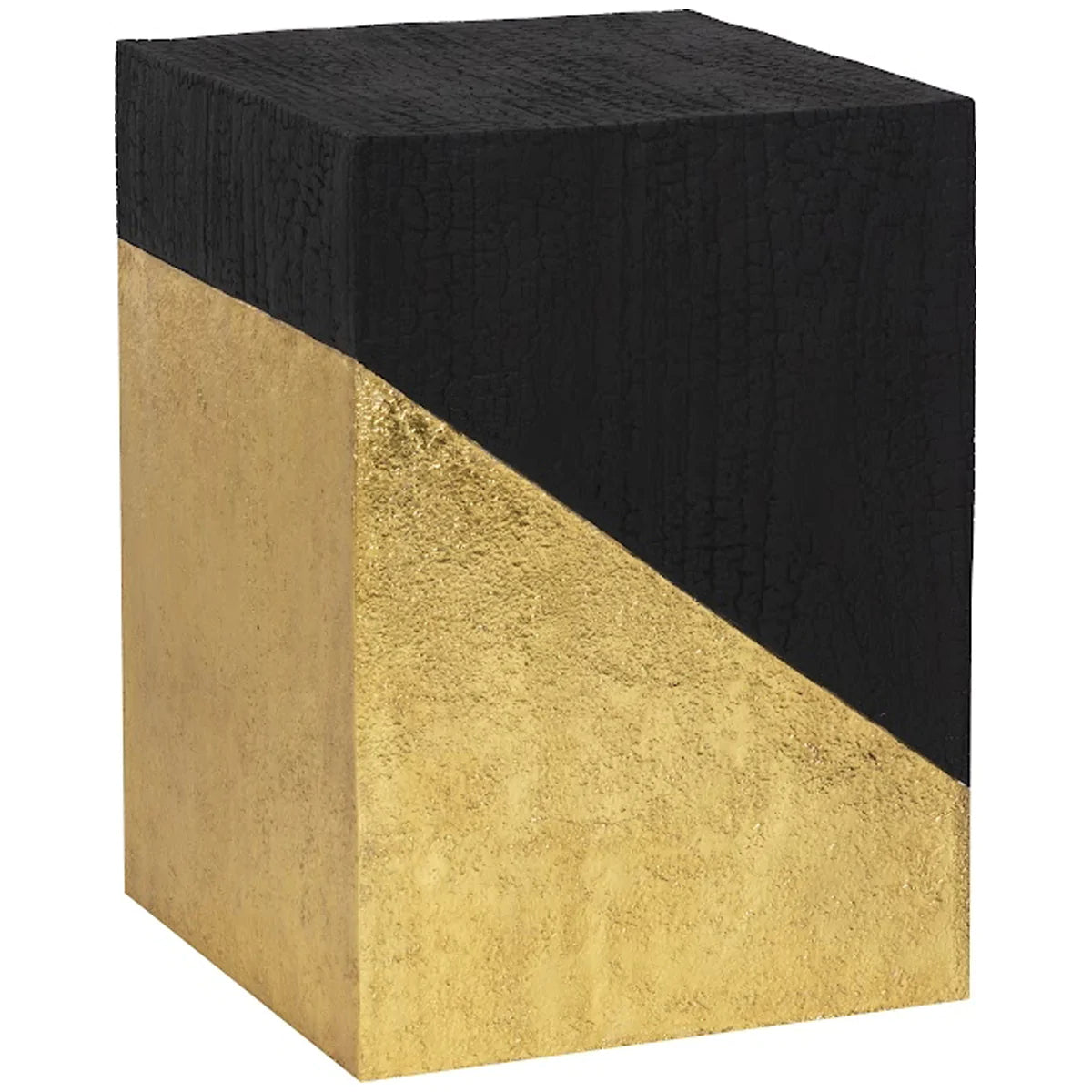 Phillips Collection Scorched Black and Gold Side Table