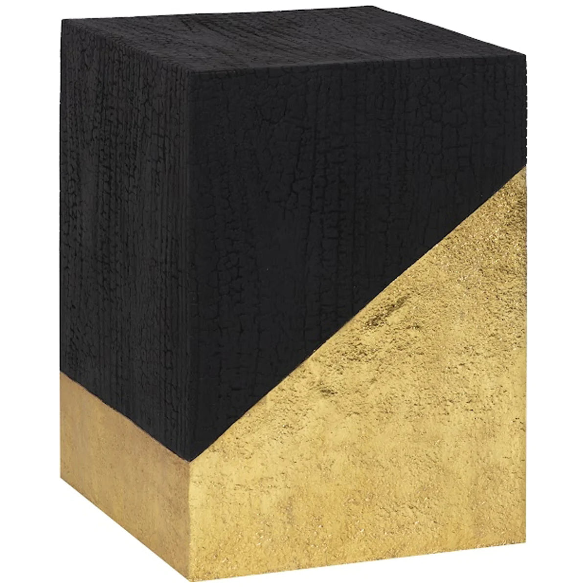 Phillips Collection Scorched Black and Gold Side Table