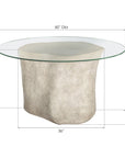 Phillips Collection Log Outdoor Dining Table, Roman Stone