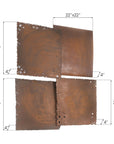 Phillips Collection Cast Square Oil Drum Wall Tiles, Set of 4