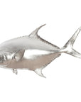 Phillips Collection Permit Fish Wall Sculpture, Silver Leaf