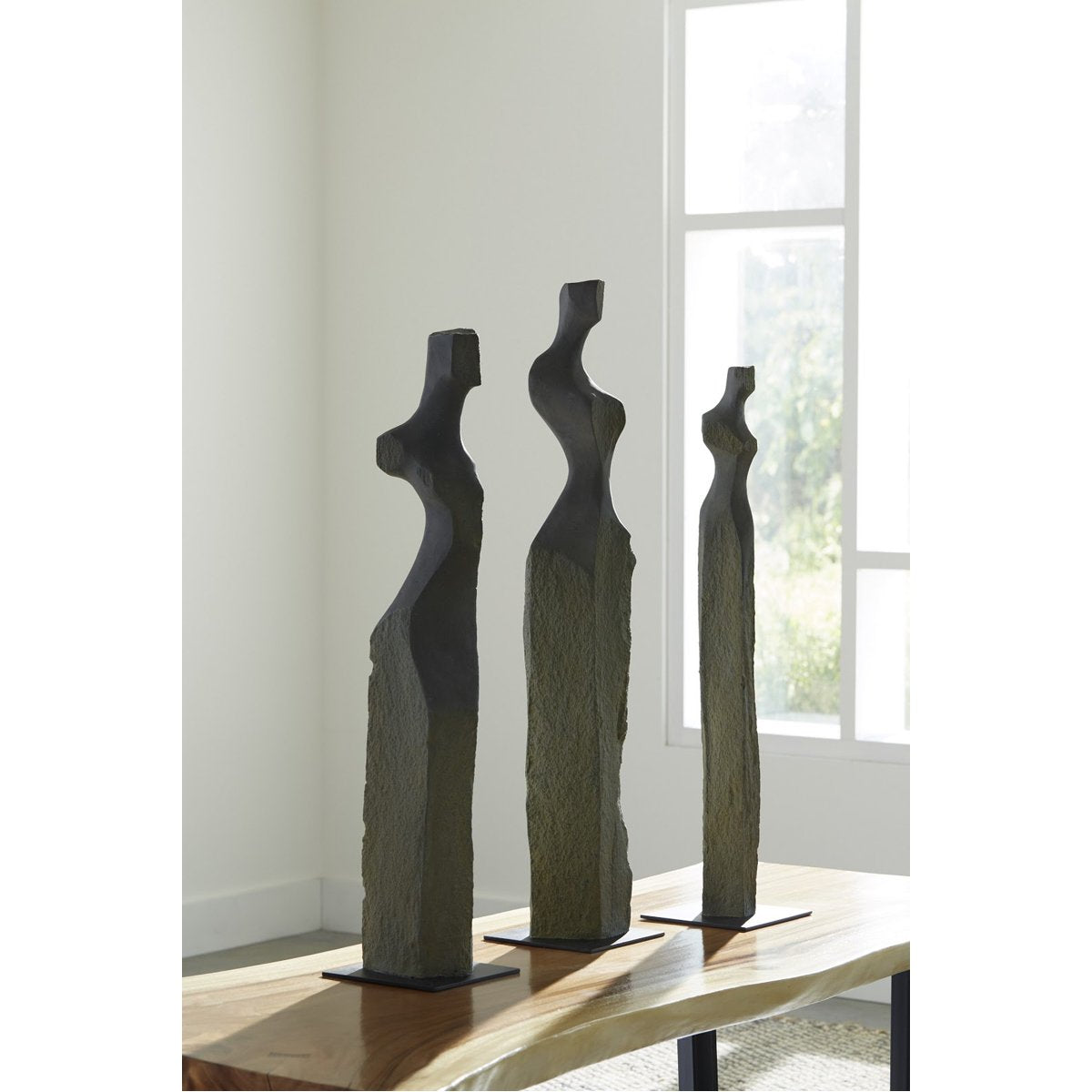 Phillips Collection Cast Women Sculptures, 3-Piece Set