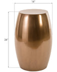 Phillips Collection Vex Outdoor Side Table, Polished Bronze