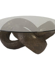 Phillips Collection Trifoil Outdoor Coffee Table with Glass