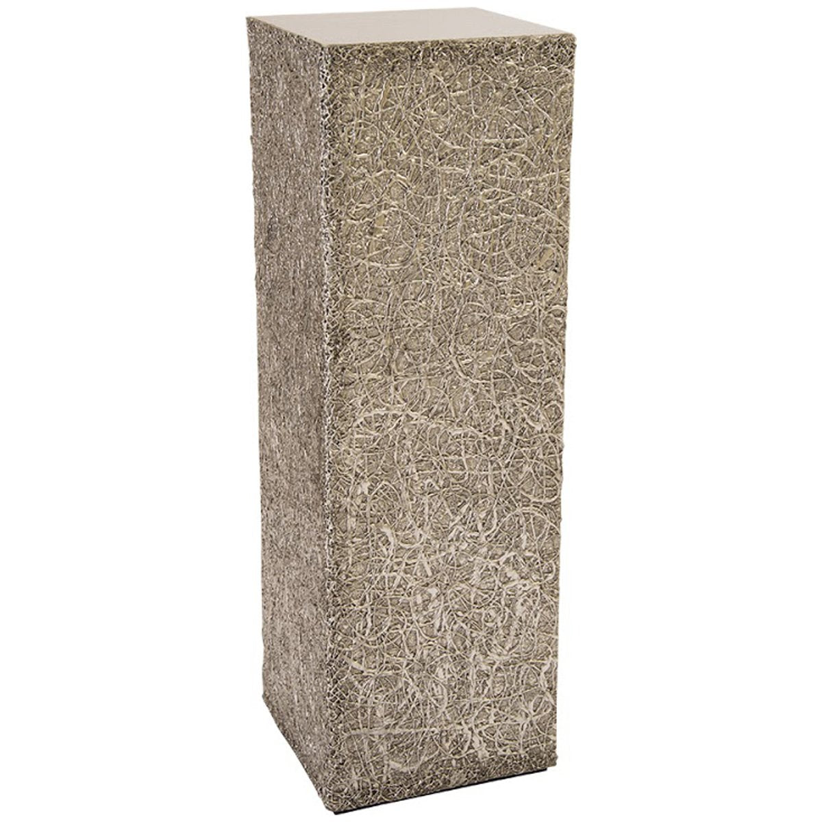 Phillips Collection String Theory Pedestal, Silver Leaf