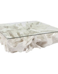 Phillips Collection Cast Root Coffee Table with Glass