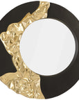 Phillips Collection Mercury Round Black Gold Mirror