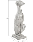 Phillips Collection Greyhound Sculpture, Silver Leaf