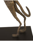 Phillips Collection Greyhound Sculpture on Black Metal Base