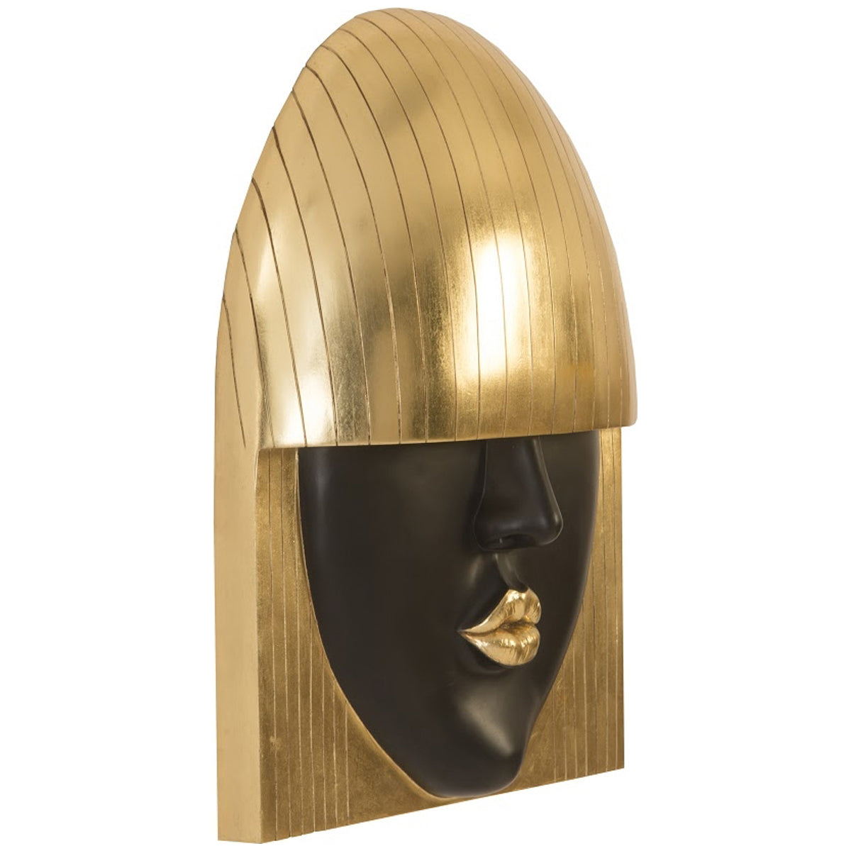 Phillips Collection Fashion Faces Kiss Black and Gold Wall Art