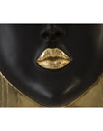 Phillips Collection Fashion Faces Kiss Black and Gold Wall Art