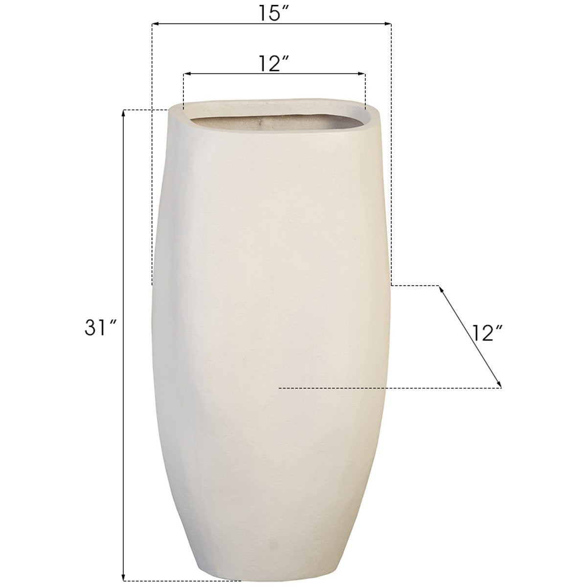 Phillips Collection Claire Tarn Large White Planter