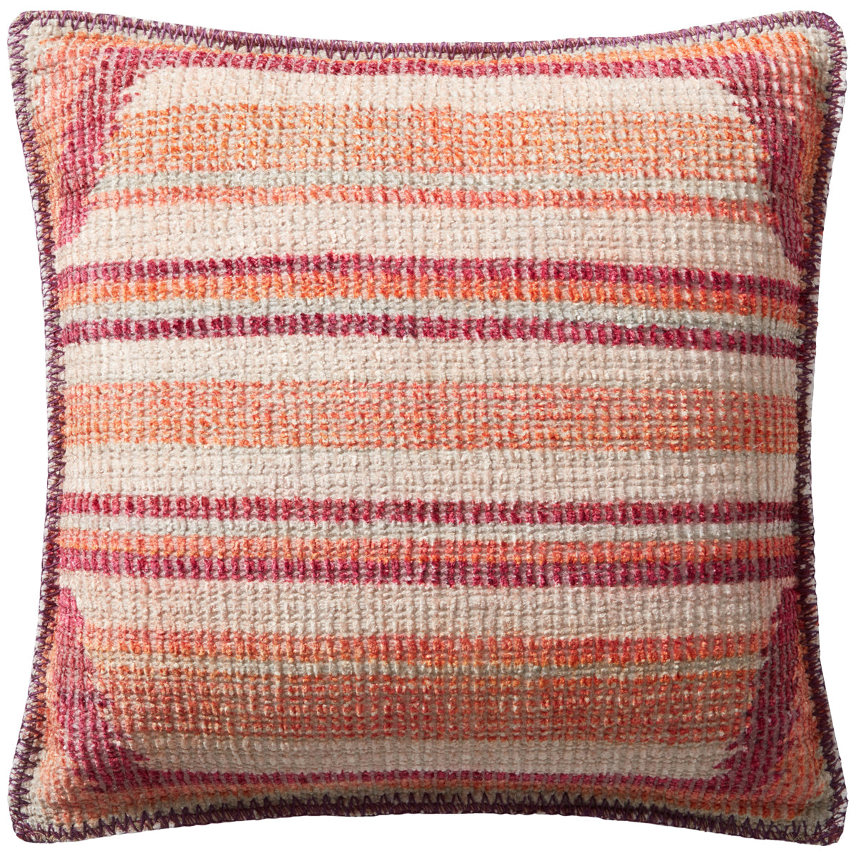 Loloi Justina Blakeney P0960 Pink Multi Pillow, Set of 2