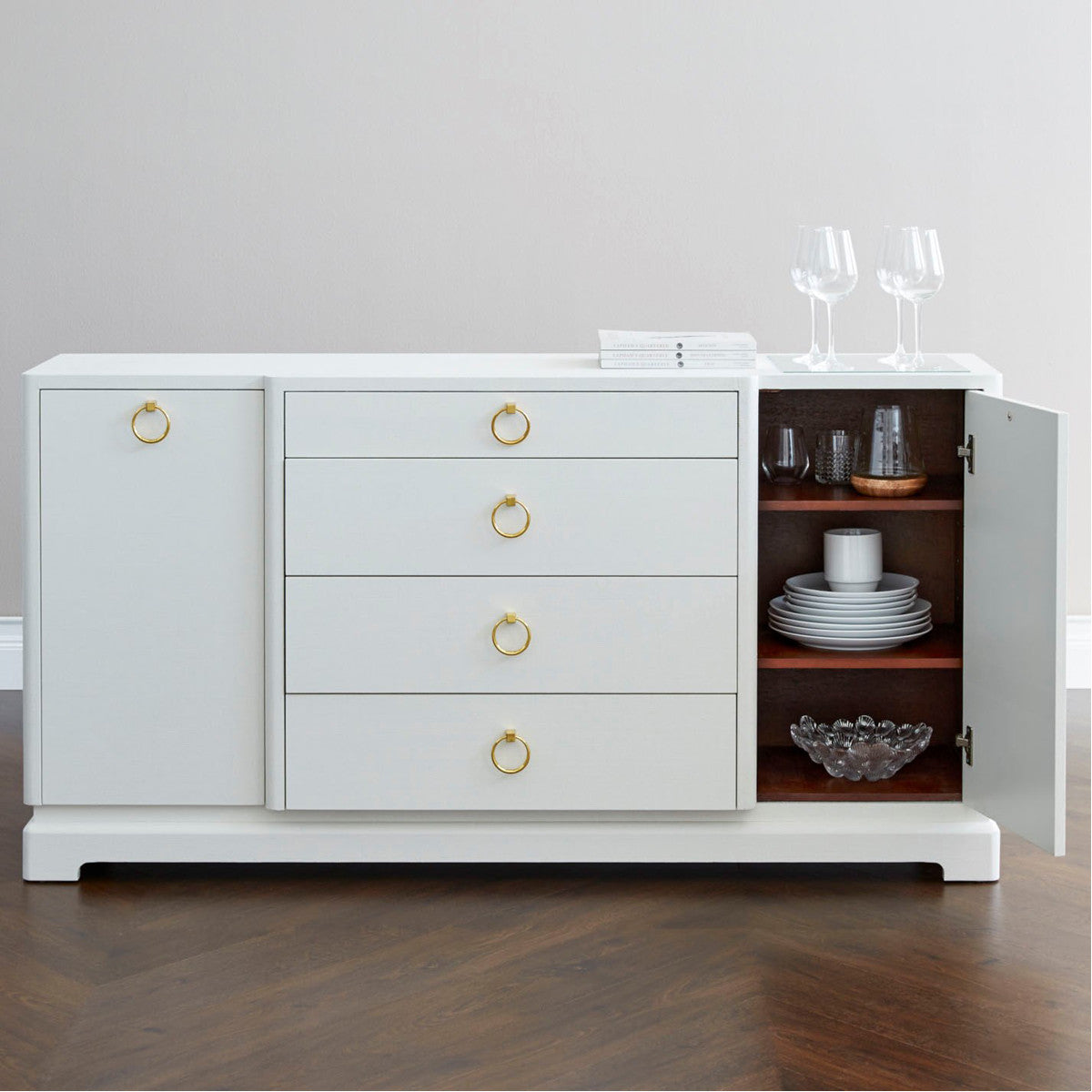 Villa &amp; House Pavel 4-Drawer and 2-Door Cabinet