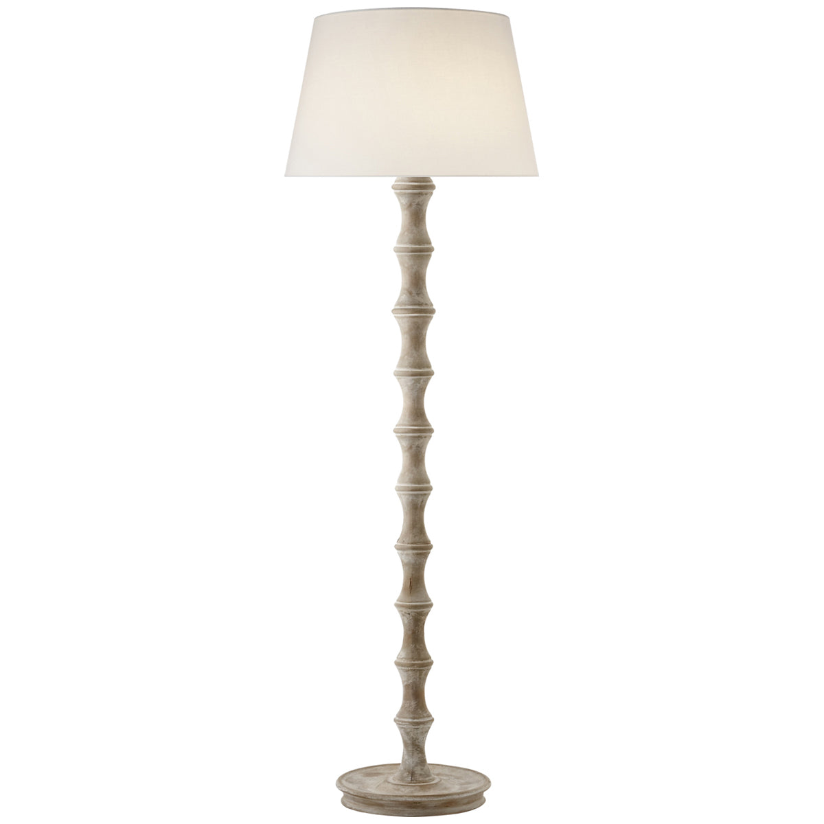 Visual Comfort Bamboo Floor Lamp with Linen Shade