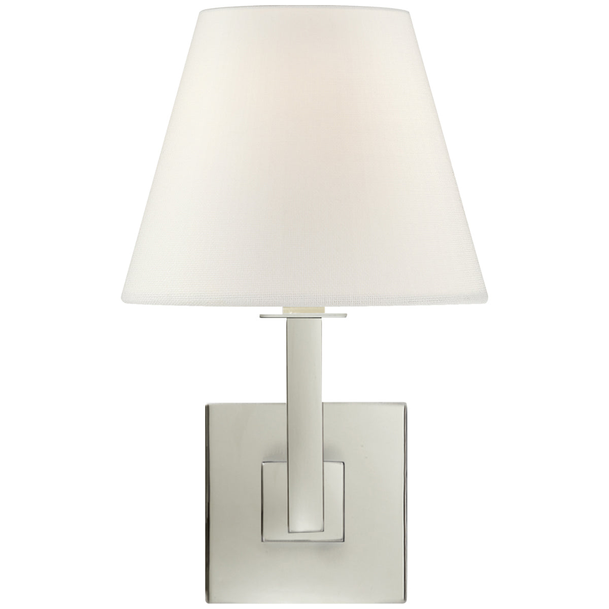 Visual Comfort Architectural Wall Sconce with Linen Shade